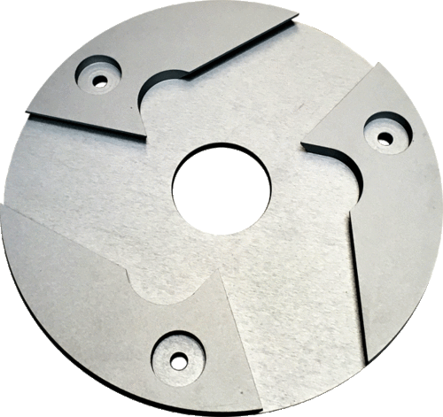 XXL® aluminium plaat Ø315mm inclined