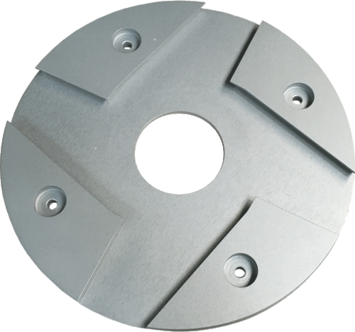 XXL® aluminium plaat Ø395mm inclined