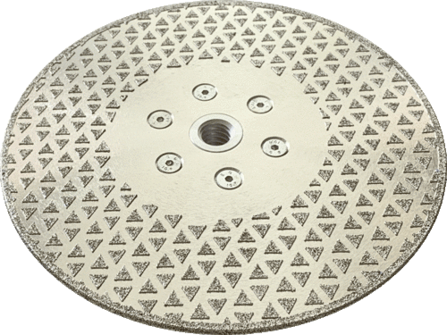 Galvanic grinding wheel in 3 sizes with ring coating, coated on one side, M14 flange