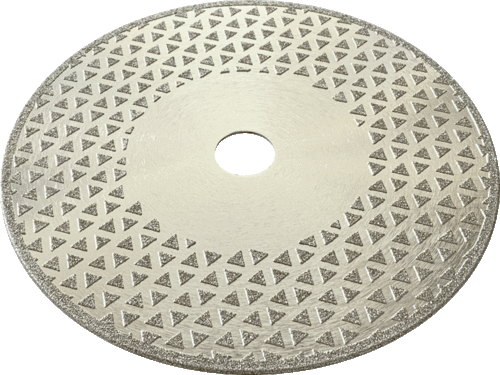 Galvanic grinding wheel in 3 sizes with ring coating, coated on both sides, bore 22.23mm