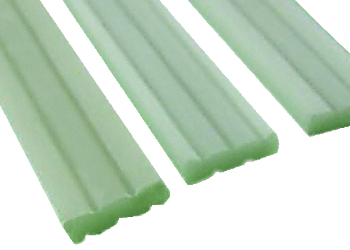 fiberglass profile 10x3mm with grooves - cuts