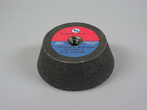 dry slip ring conical Ø130/100mm, M14 metal