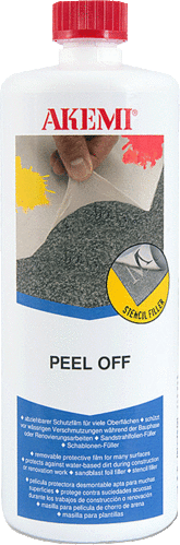 AKEMI® Peel Off Latex-Schutz-Beschichtung, abziehbar - 1 Liter Flasche