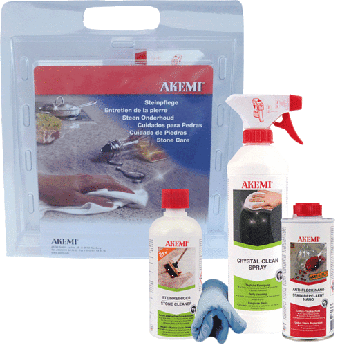 AKEMI® Crystal Care Set - for cleaning natural and artificial stone