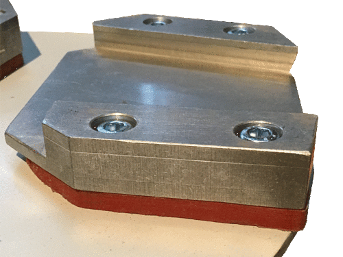 back-up plate XXL® ALU inclined - with damper
