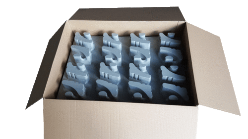 20 kunststof mallen voor XL type 2 slijpstenen in een doos