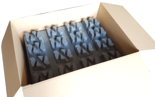 20 kunststof mallen voor XXL® slijpstenen type 1 in een doos