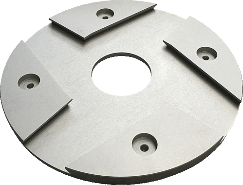 XXL® aluminum plate Ø395mm inclined - with adapter for PROFI single disc machine 2.5 PS