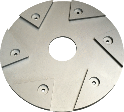 XXL® aluminum plate Ø445mm inclined - with adapter for PROFI single disc machine 2.5 PS