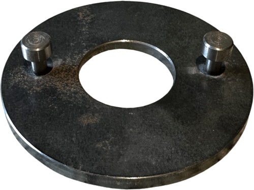 Metal outer part Ø130mm with 2 pins