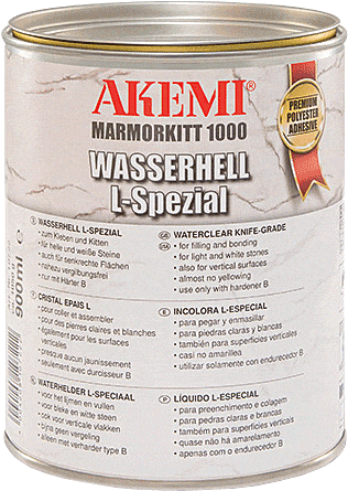 AKEMI® Marmorkitt 1000 Transparent wasserhell L-Spezial - 900ml