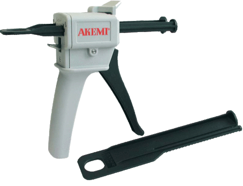 AKEMI® Kunststoffpistole manuell mit Stössel - für AKEPOX®-50ml-Kartusche 1:1 / 2:1