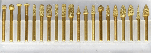 20er-SET Diamant-Schleifstifte für Marmor, 6mm Schaft für Stabschleifer